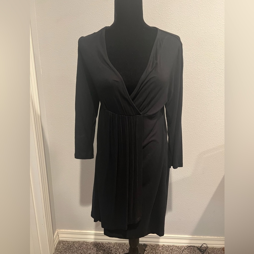 Soma Jersey Dress with 3/4 sleeves. Comfortable, Versatile.  Size Medium.